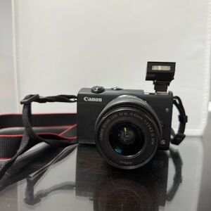 Canon Black Digital Camera with Lens